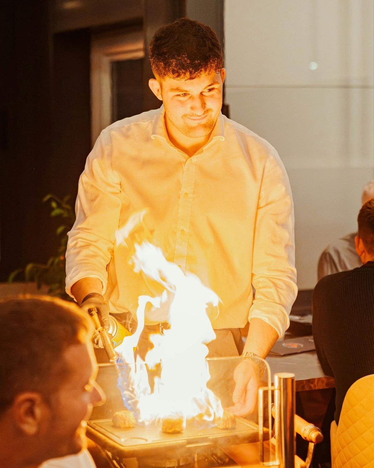 Flambé prepared tableside by the Three Flames team